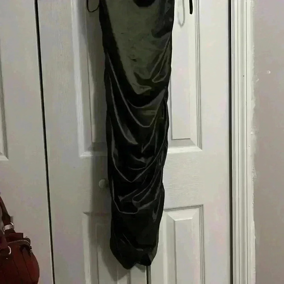 Dark Green Midi Dress - Picture 2 of 6